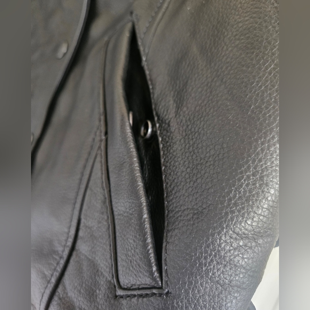 Unik Leather Motorcycle Biker Vest With Lace Up Sides Made In Pakistan Small - Picture 10 of 14